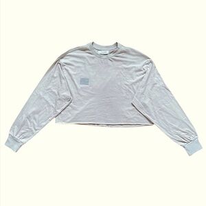 Noize t-shirt cropped long sleeve gray NWT XS M or L
